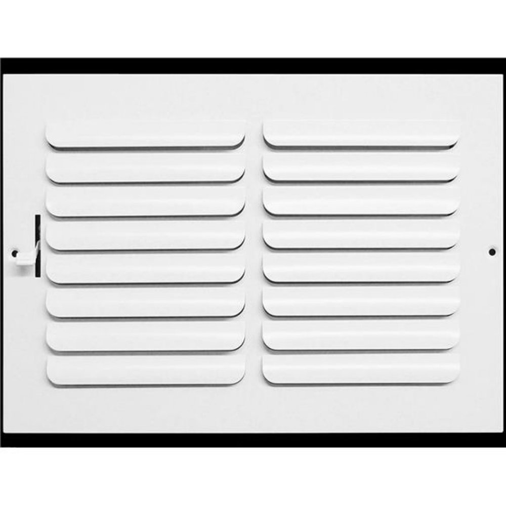 12"w x 8"h 1-Way Fixed Curved Blade AIR Supply Diffuser - Vent Duct Cover
